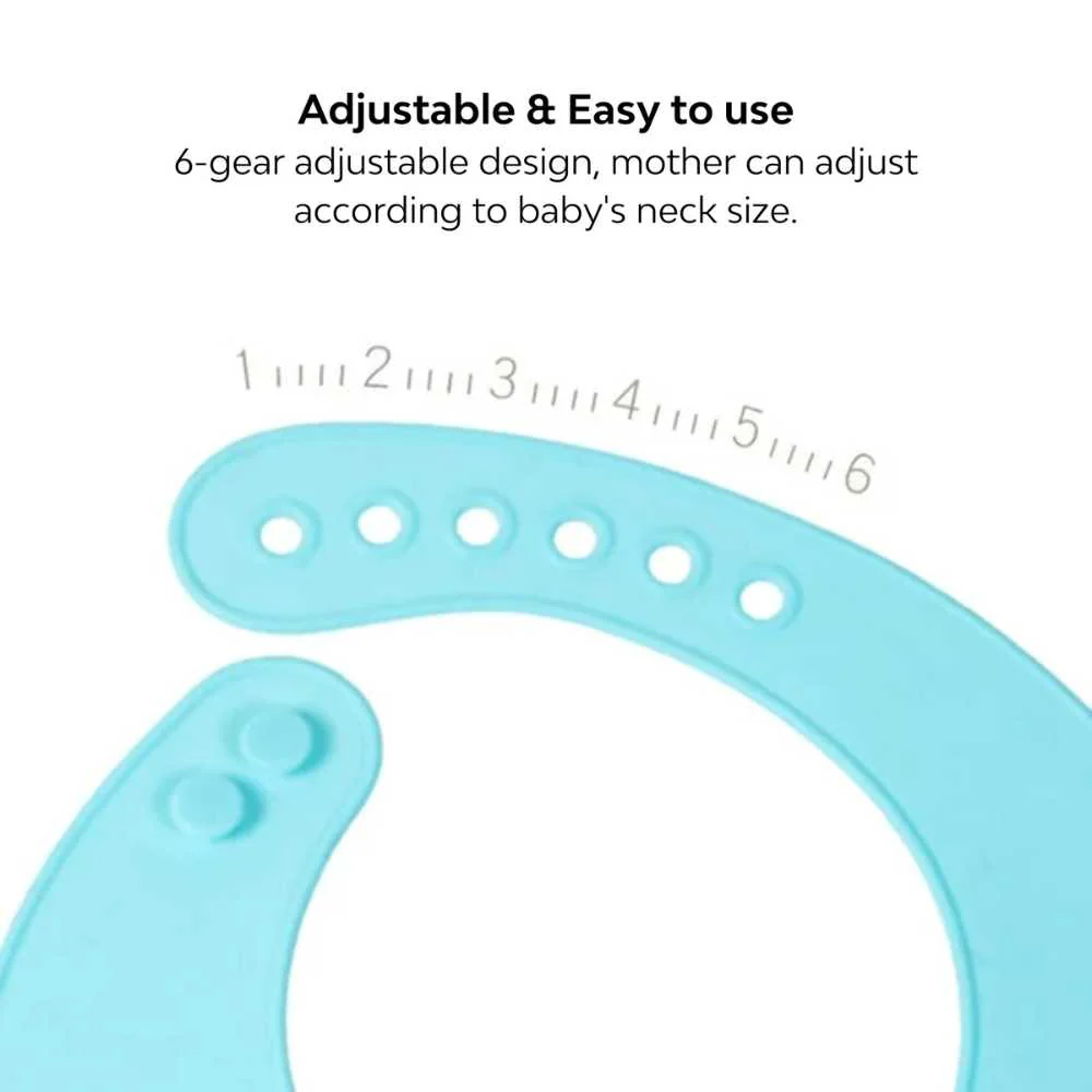 Baby Waterproof Silicone Bib With Pocket | Set Of 2 - Image 10