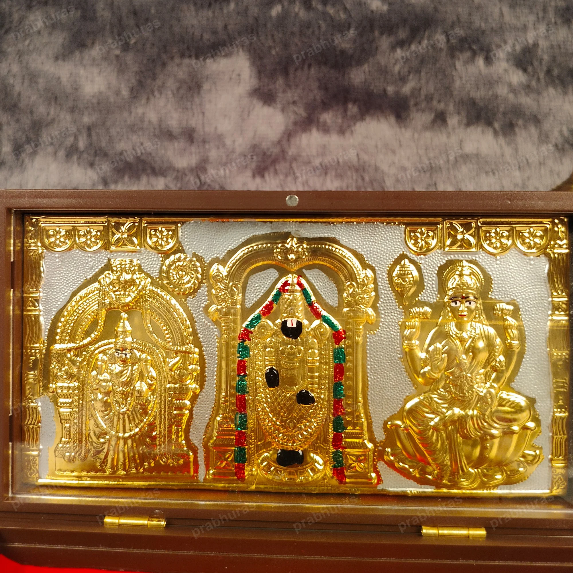 Balaji and Padmavathi Lakshmi Pocket Temple (24 Karat Gold Coated) - Image 5
