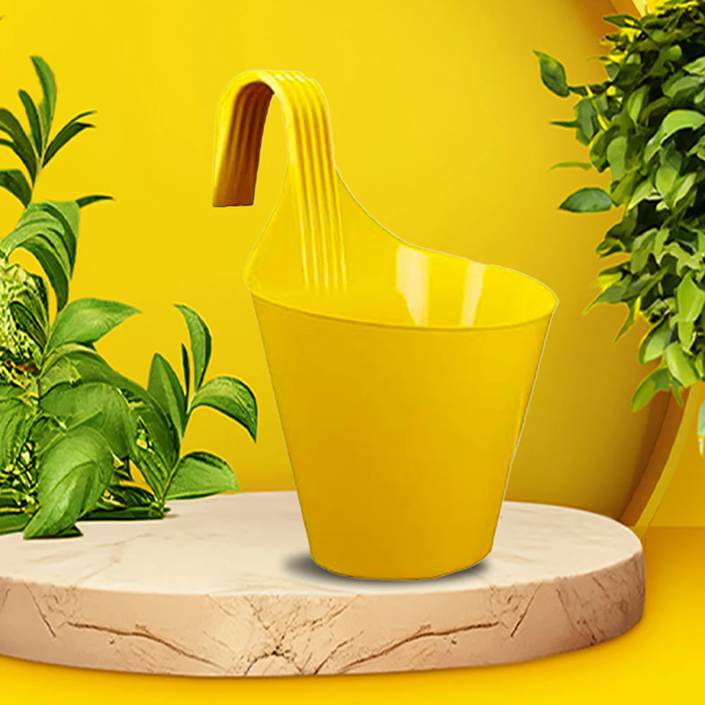 Balcony Garden Hook Plastic Pot | Set Of 2 - Image 22