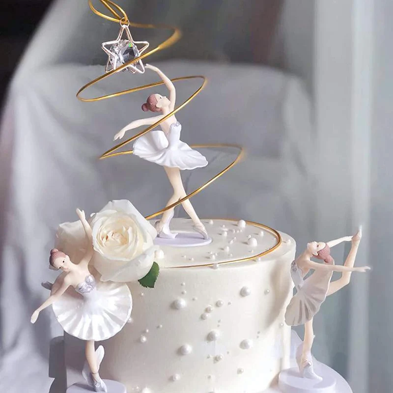 Ballet Figurines Ballerina Dancer Cake Toppers (Pack of 3) - Image 4