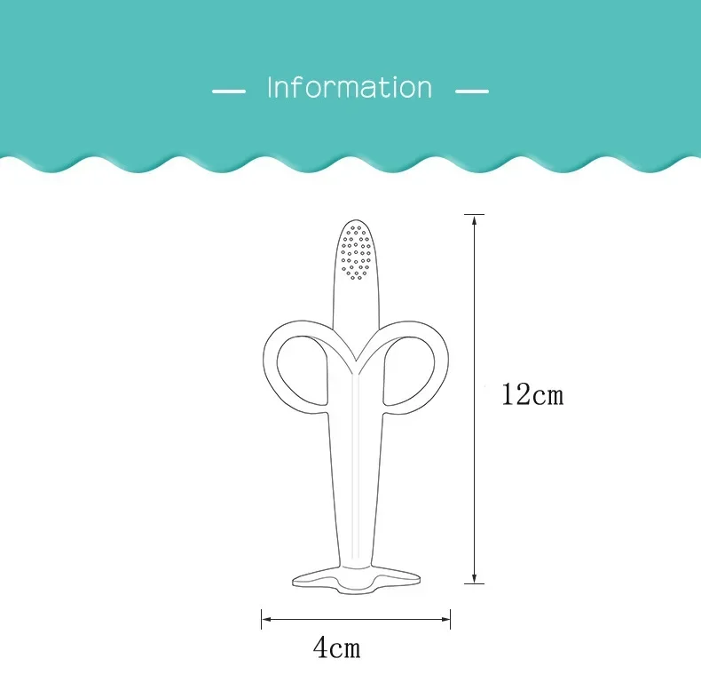 Banana Shaped Silicone Baby Teether BPA-Free Silicone Teething Toy for Babies - Image 5