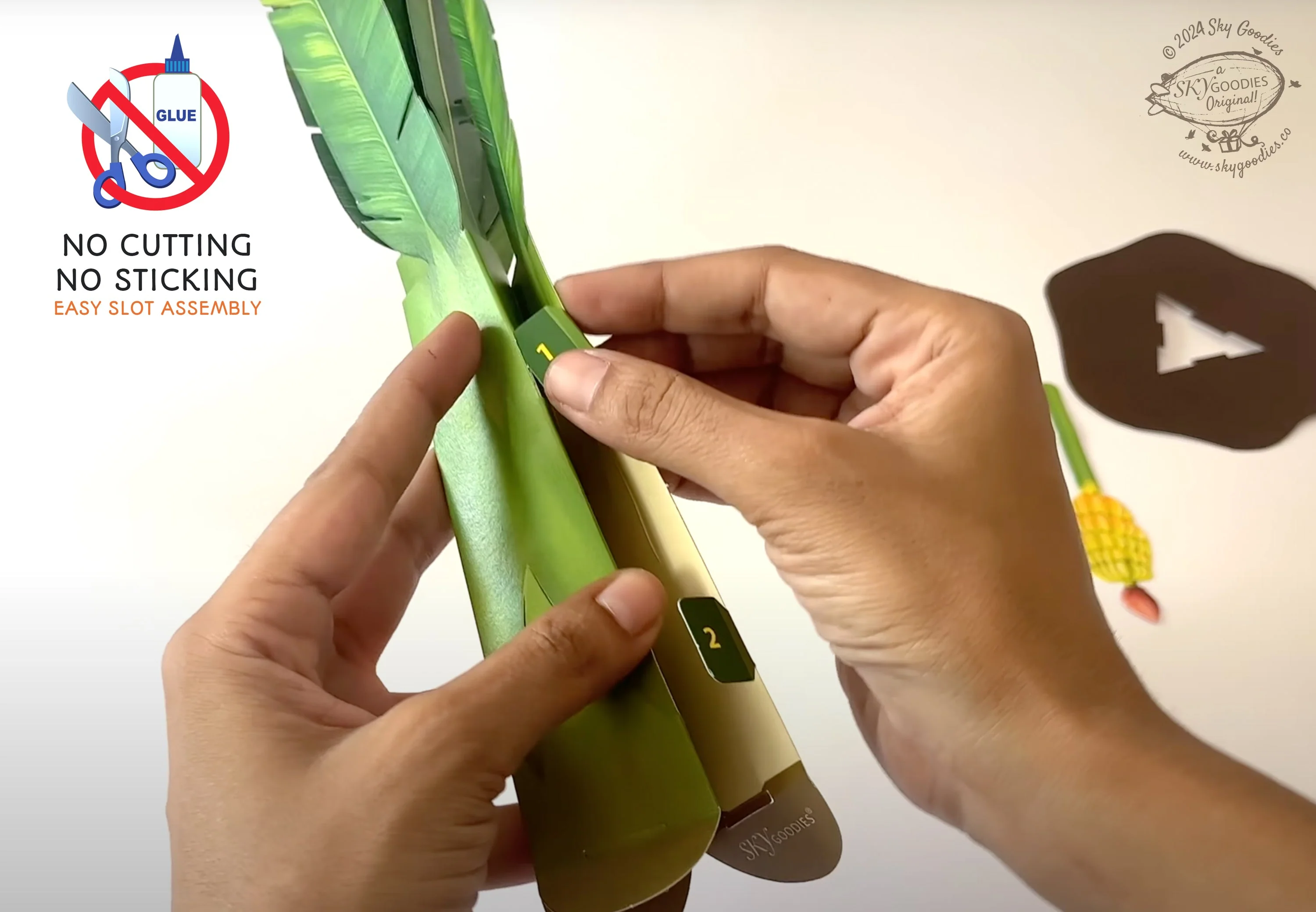 Banana Trees - Set of 2- DIY Paper Craft Kit for Pooja Decor - Image 5
