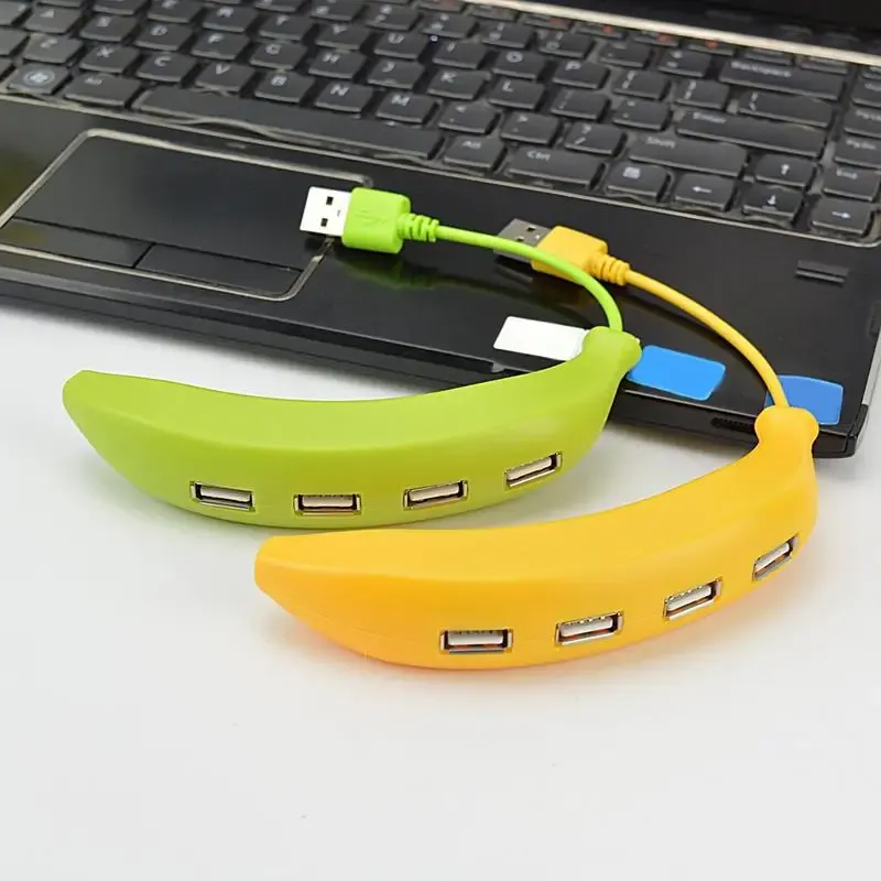 BananaHub: Quirky 4-Port USB 2.0 Hub with Cute Design, Sturdy Build Quality, Plug & Play, Compatible with Laptop, PC & Mac - Image 2