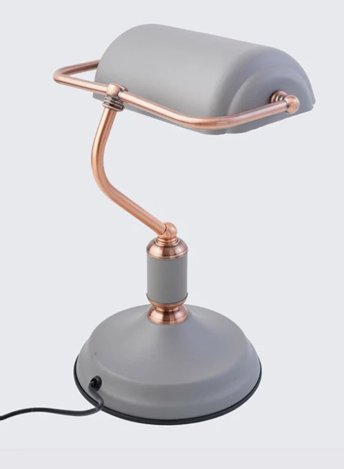 Banker Gray Shade metal Table lamp - Image 3