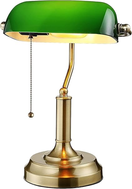 Banker Green Shade metal Table lamp - Image 5