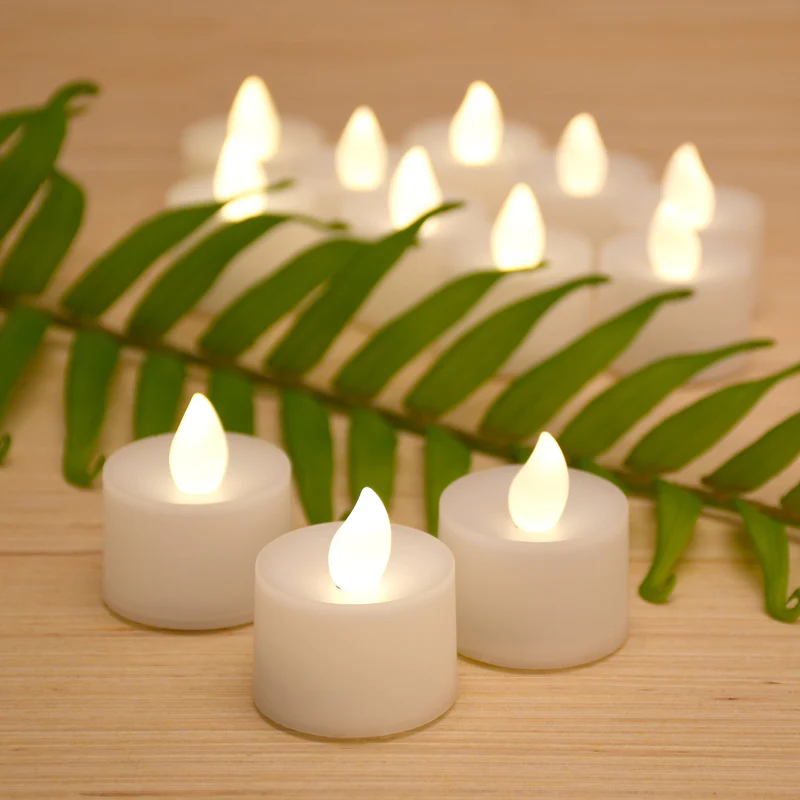 Battery Operated Tea Light Acrylic Flameless And Smokeless Led Light (Soft White) Candle (Pack of 24) - Image 4