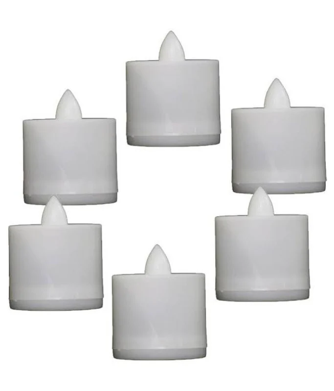 Battery Operated Tea Light Acrylic Flameless And Smokeless Led Light (Yellow) Candle (Pack of 24)