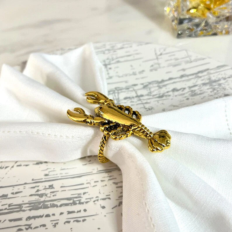 Beach Sea Life Gold Napkin Rings (set of 4 - Image 7