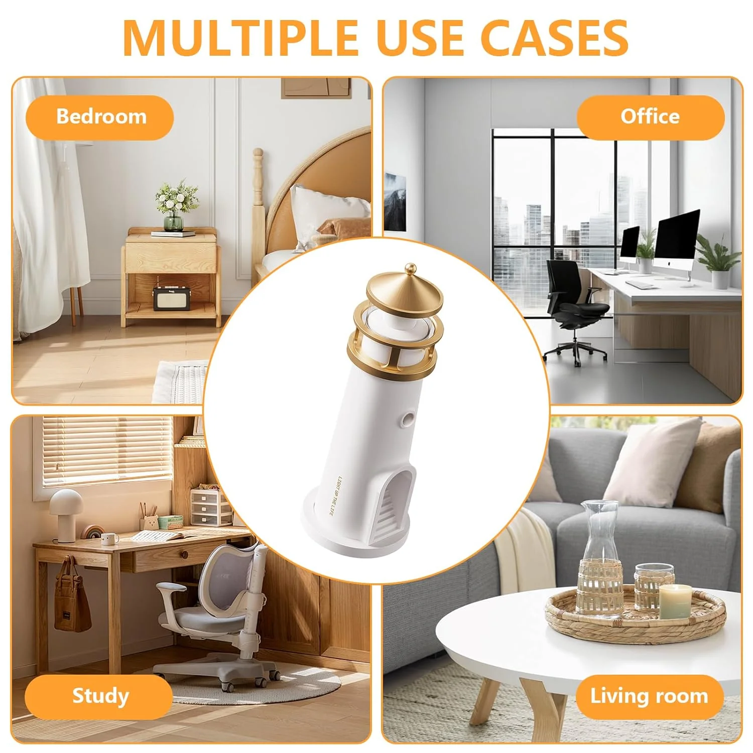 Beacon: Lighthouse Moonlight Projection Lamp with Bluetooth Speaker & Remote, Dimmable LED Night Light, Cute Moon Glow Table Lamp for Bedroom, Kids Room & Unique Gifting - Image 7