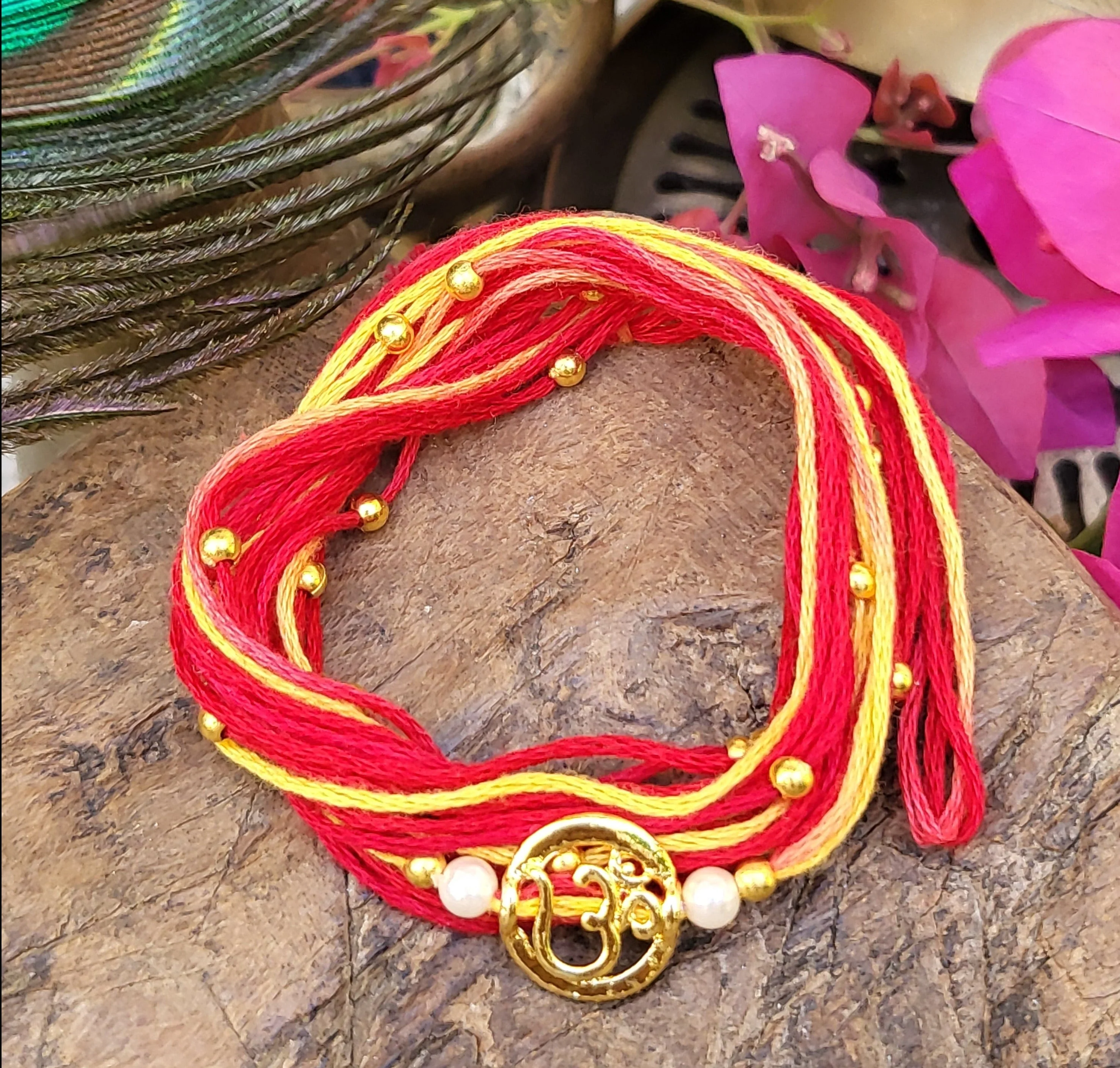 Beaded Om Rakhi - Image 2