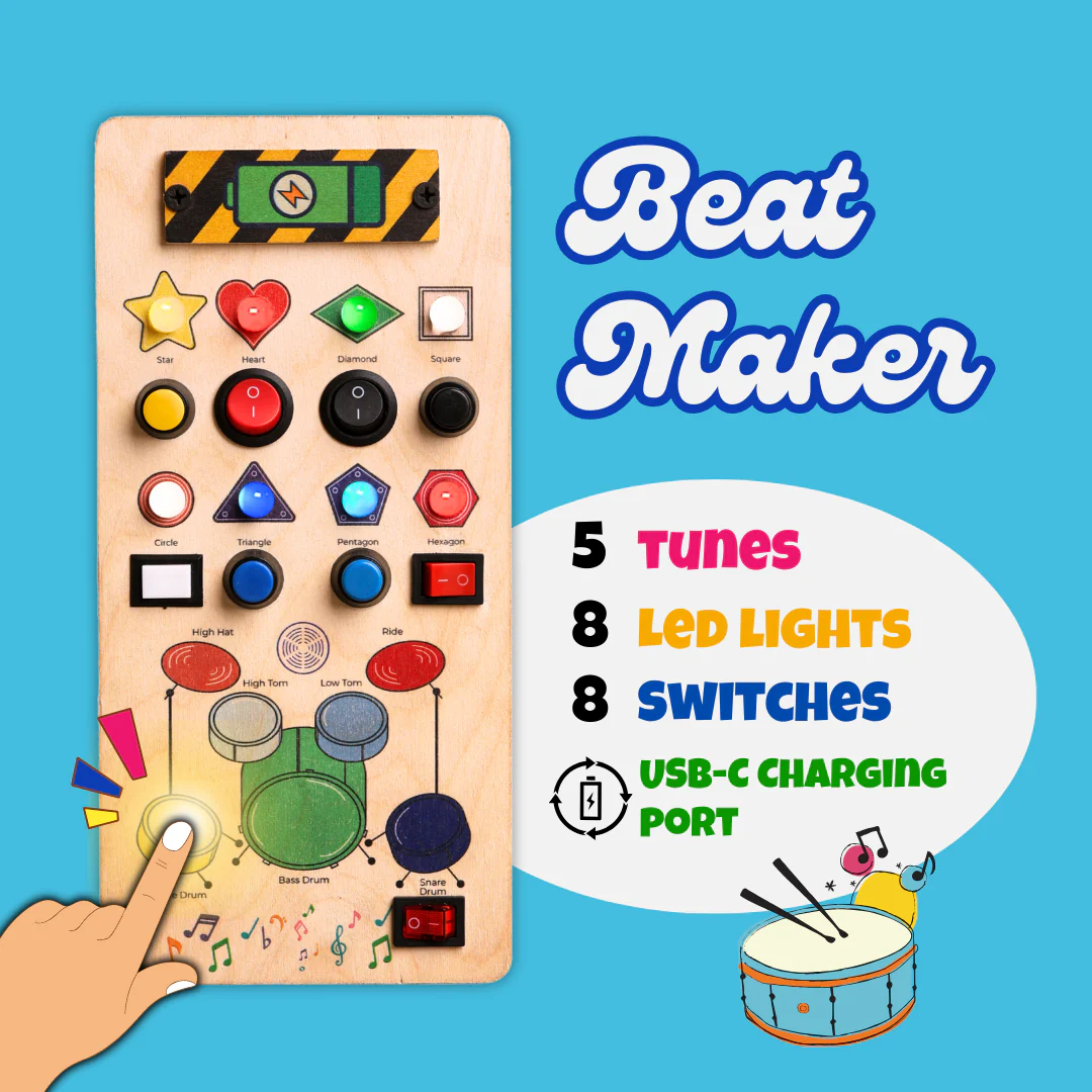 Beat Maker Montessori Busy Board - V9 Rechargeable - Image 3