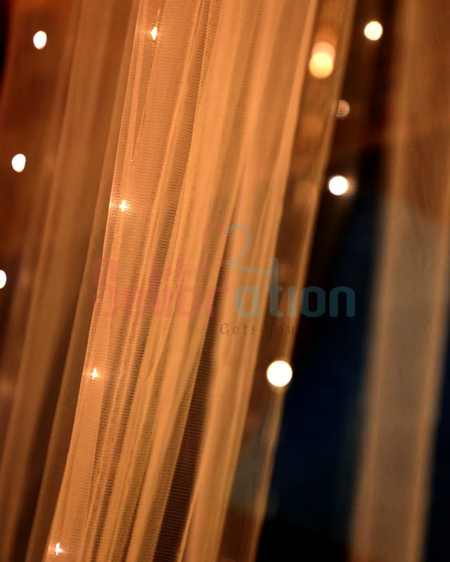 Beige Decoration Net Cabana Tent (With 10M Led Light) - Image 3