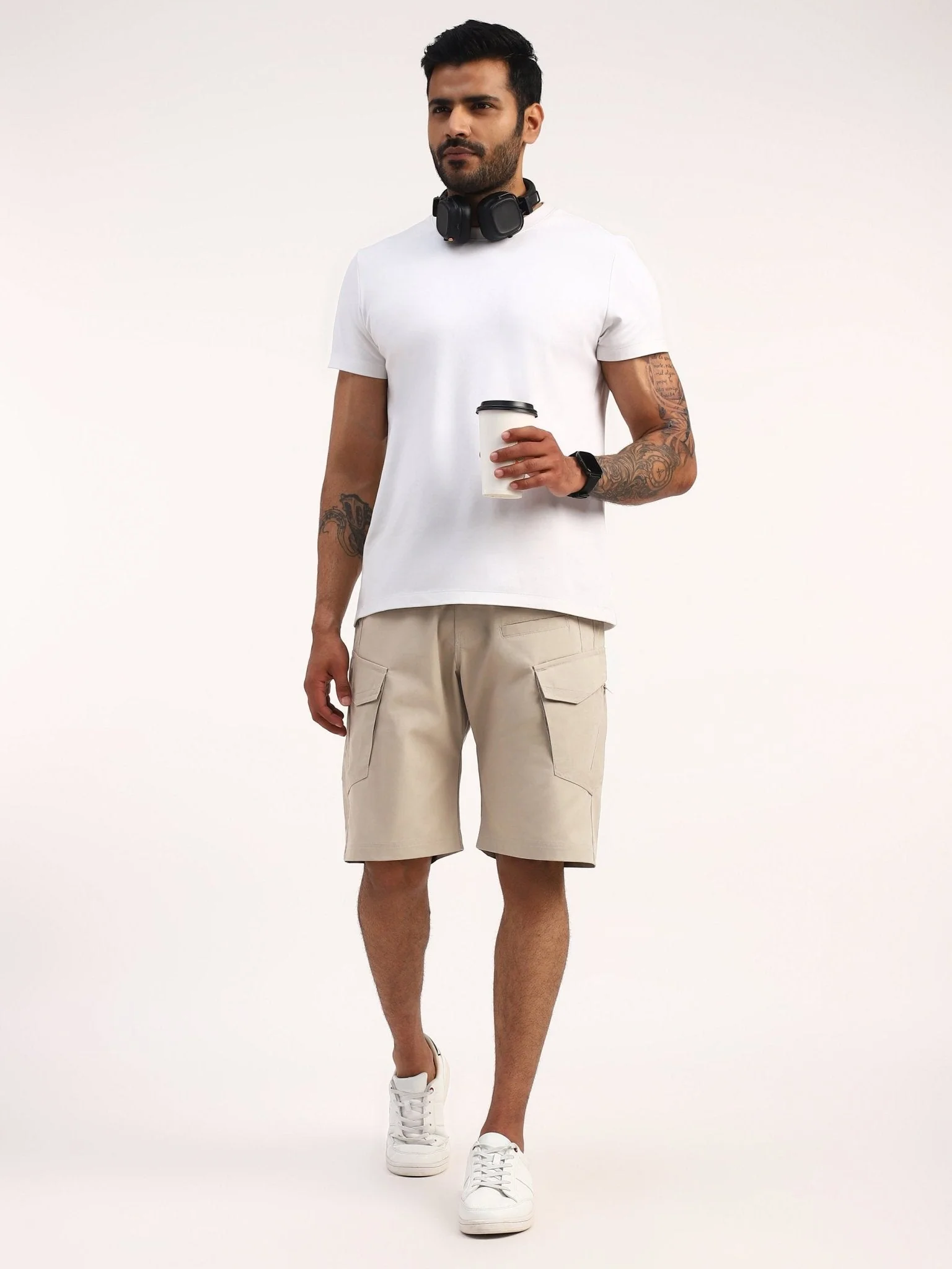 Beige Explorer Tactical Shorts - Image 4