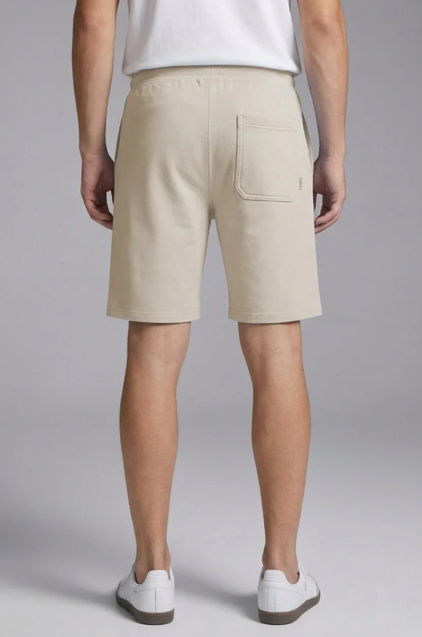 Beige: Solid Shorts - Image 3