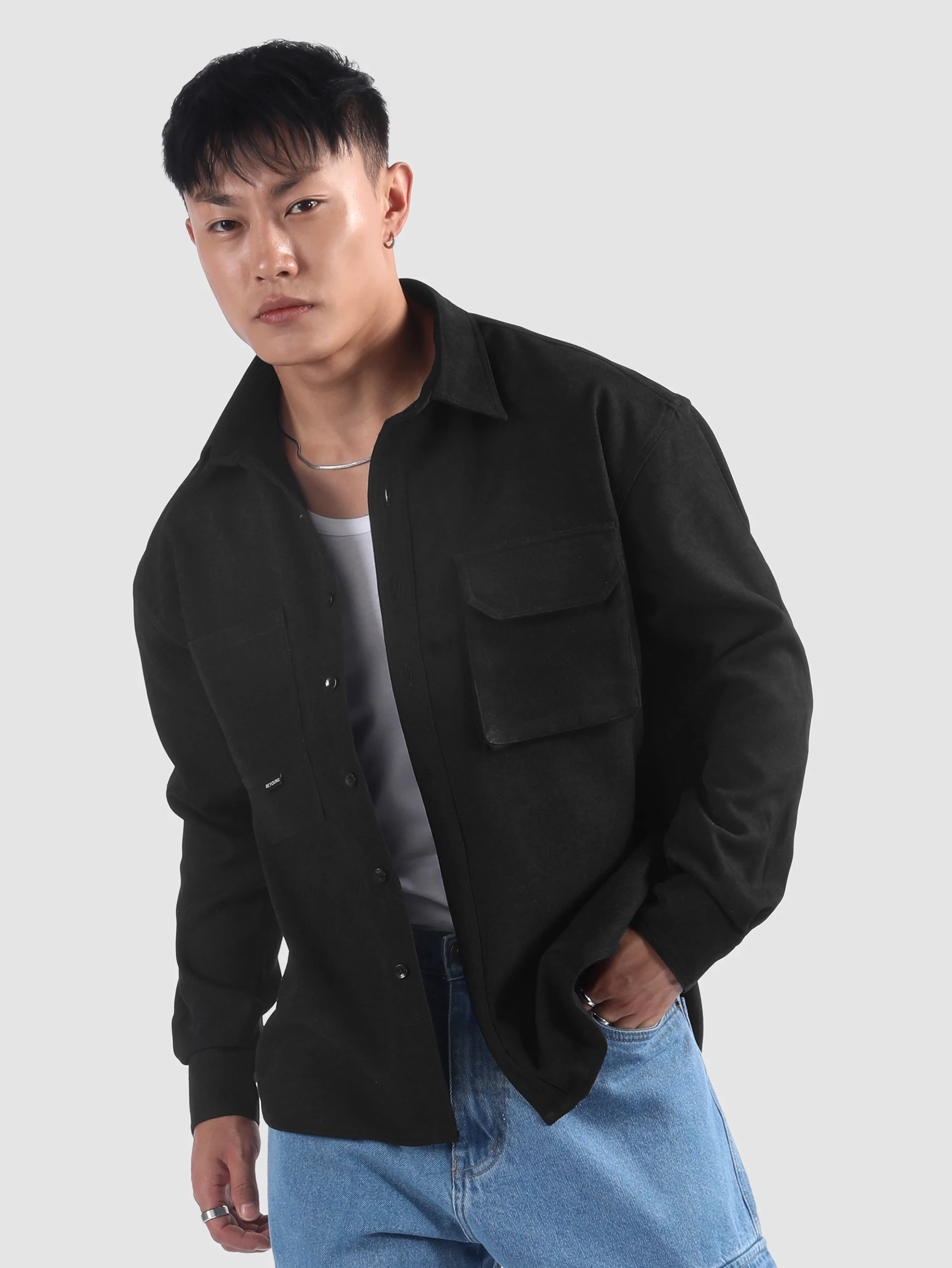 Beige Utility Shirt - Image 6