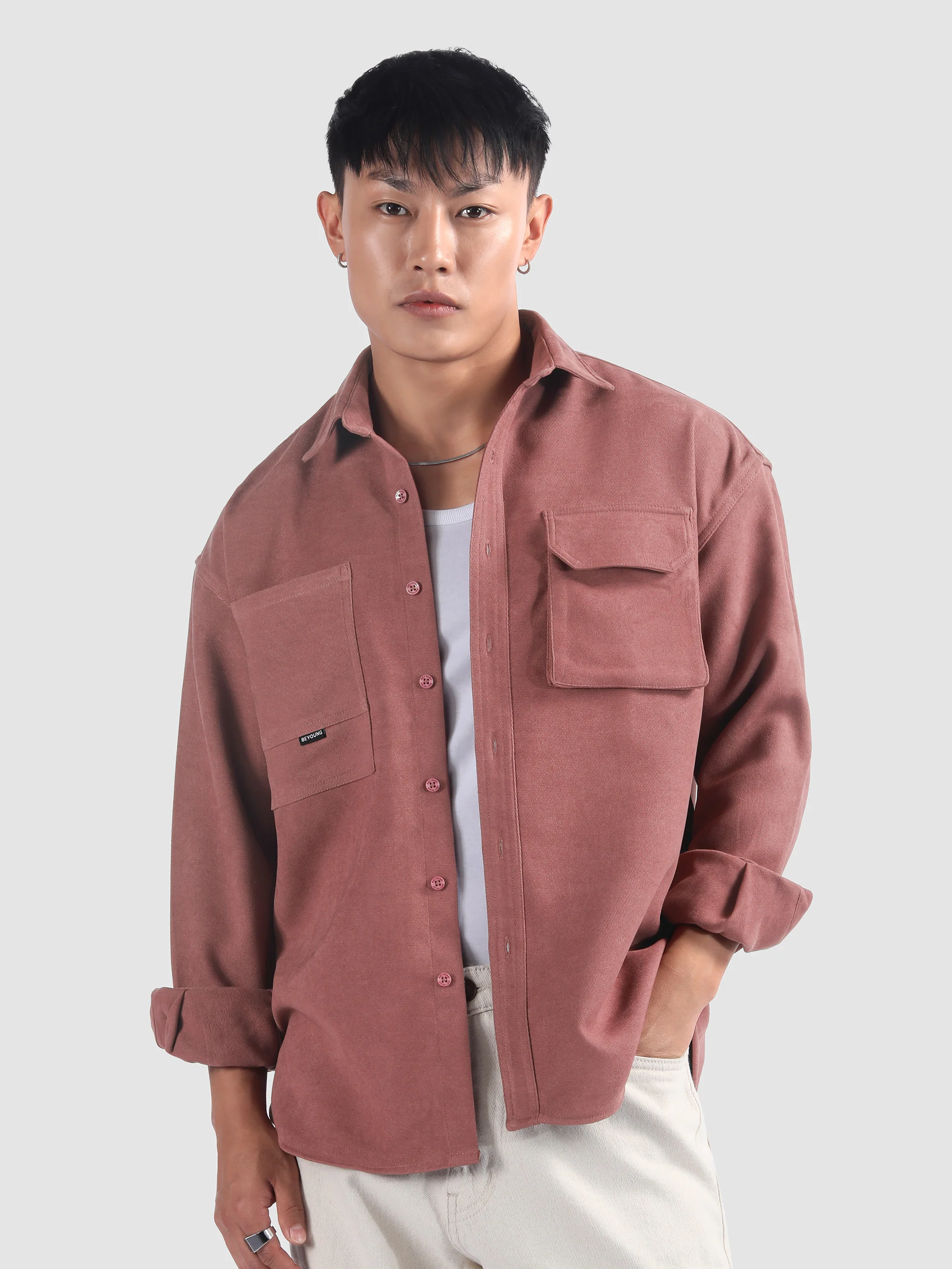 Beige Utility Shirt - Image 8