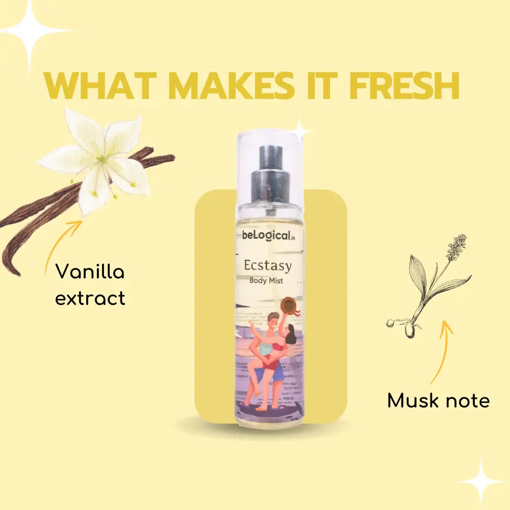 beLogical's Ecstacy Body Mist | Sensual Fragrance | Long-lasting Fragrance | Daily use body mist | 100ml - Image 9
