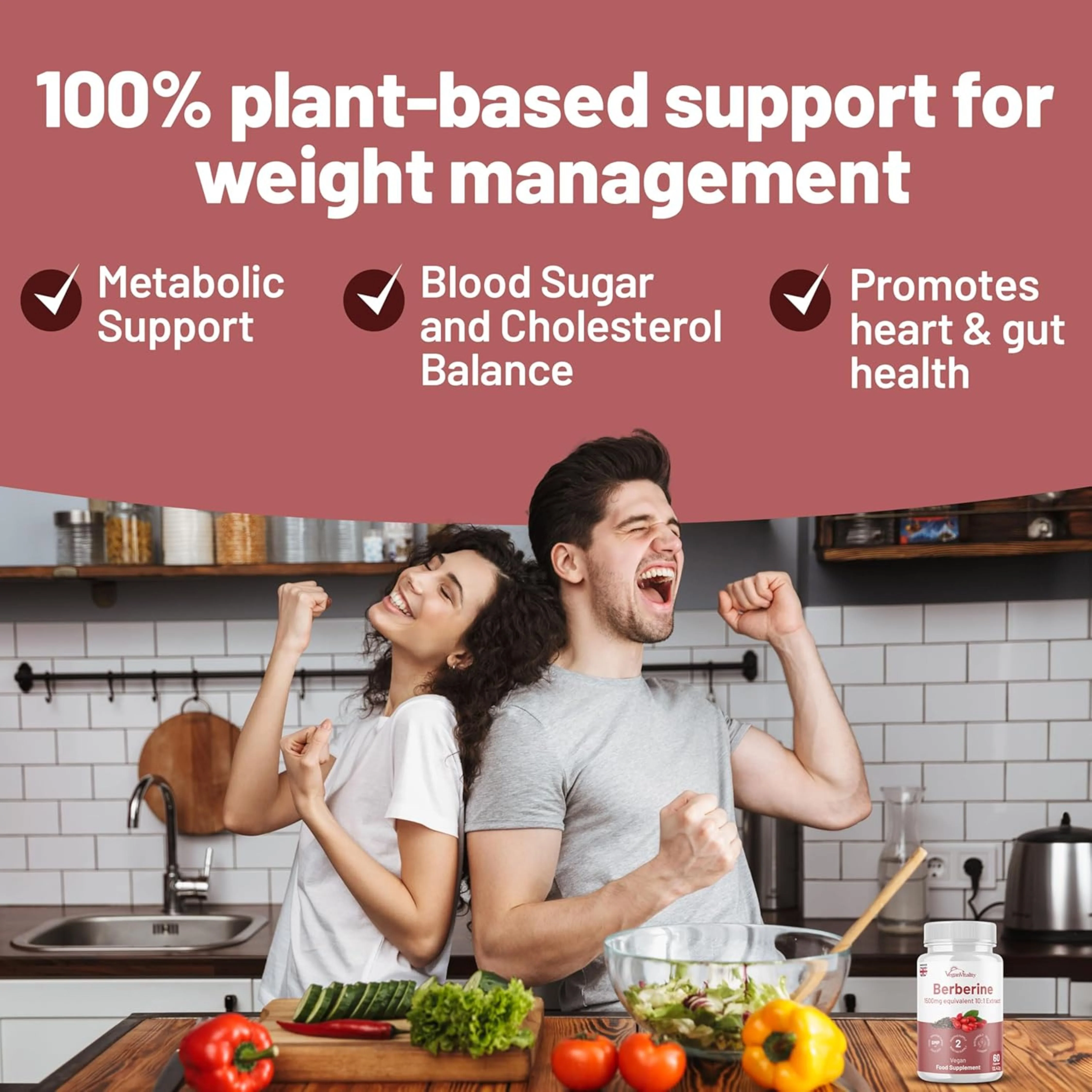 Berberine HCL 1200mg (60 capsules) - Image 2