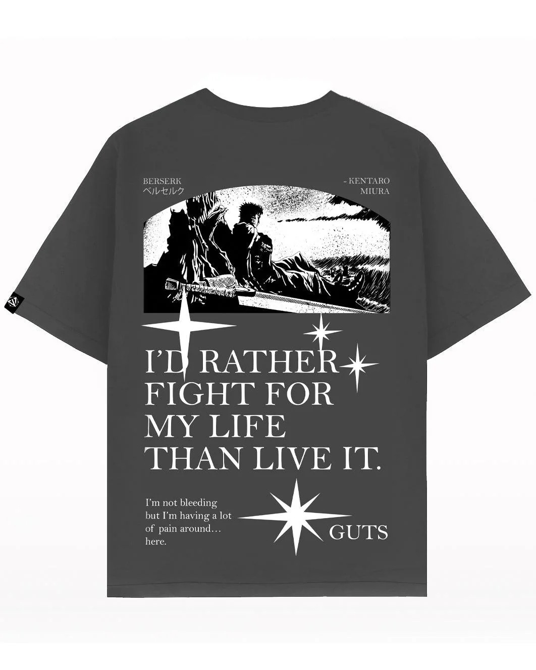 Berserk / Vintage Charcoal Gray / Oversized T-Shirt - Image 3