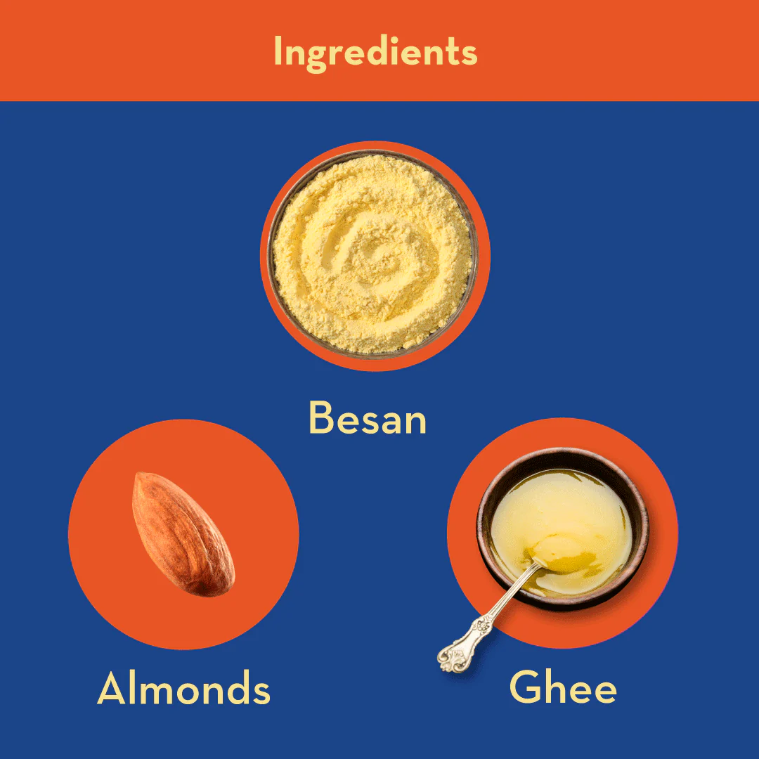 Besan Laddoo - 100% Pure Ghee | Classic Indian Mithai | DESi Sweets - 180g - Image 3