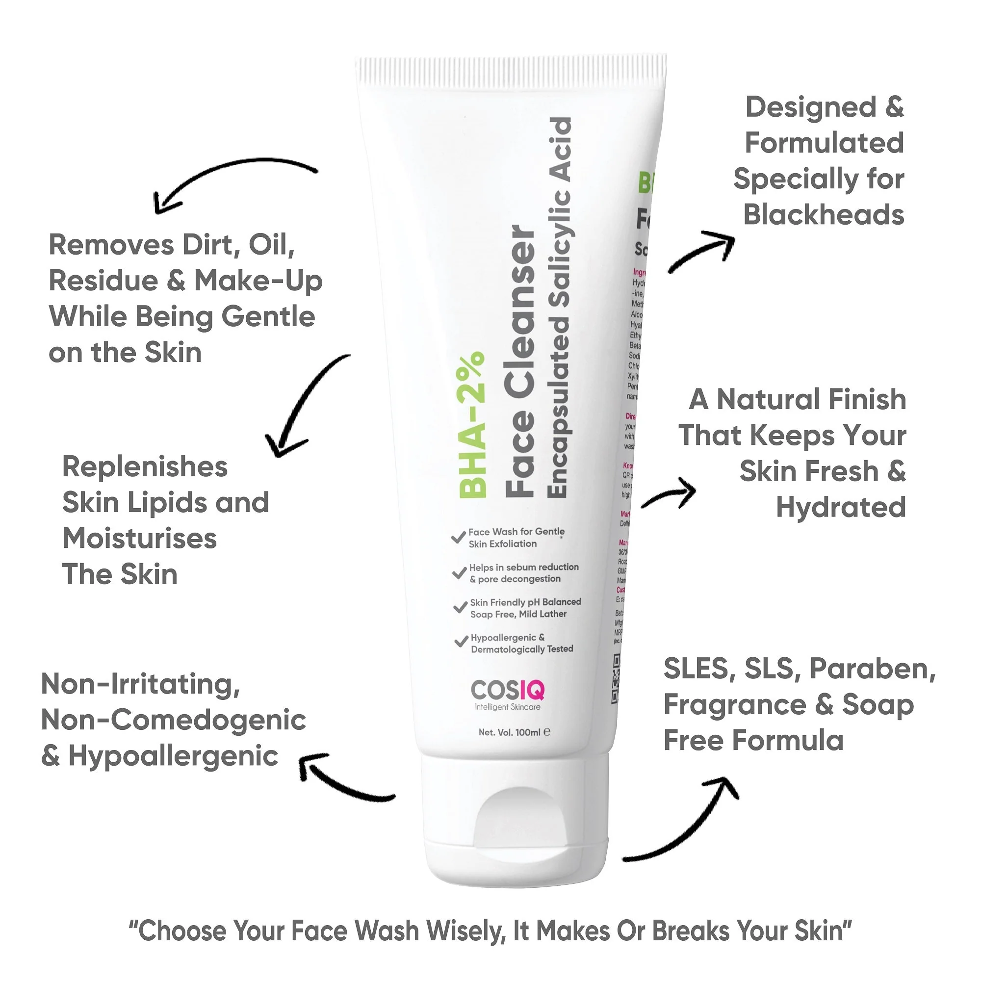 BHA-2% Salicylic Acid Face Cleanser, 100ml - Image 2