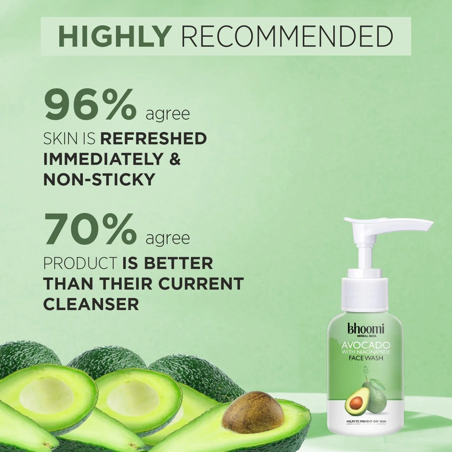 Bhoomi Herbal India Avocado with Niacinamide Face Wash- Pack of 1 - Image 2