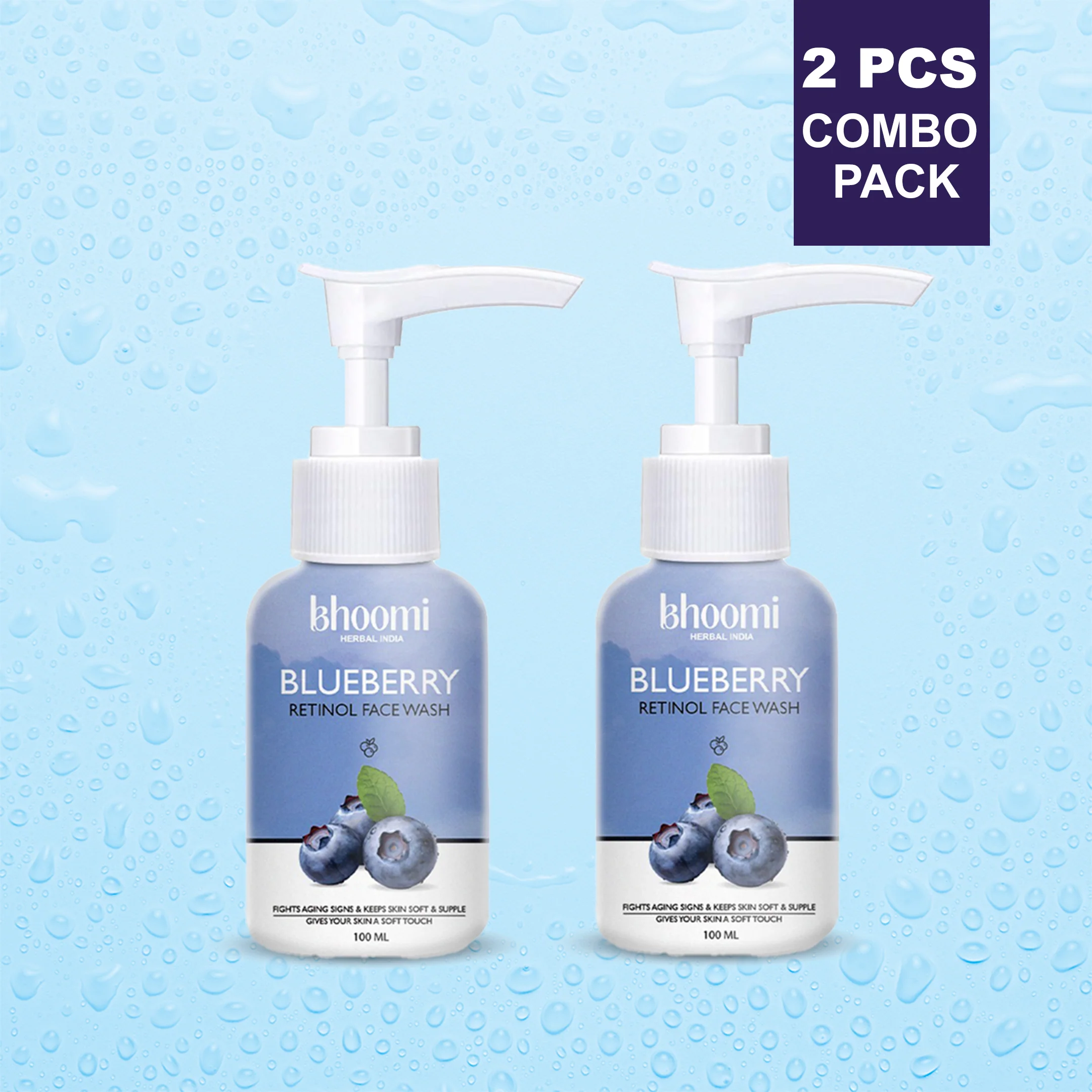 Bhoomi herbal India Blueberry Retinol Face Wash (100 ml) - Image 10