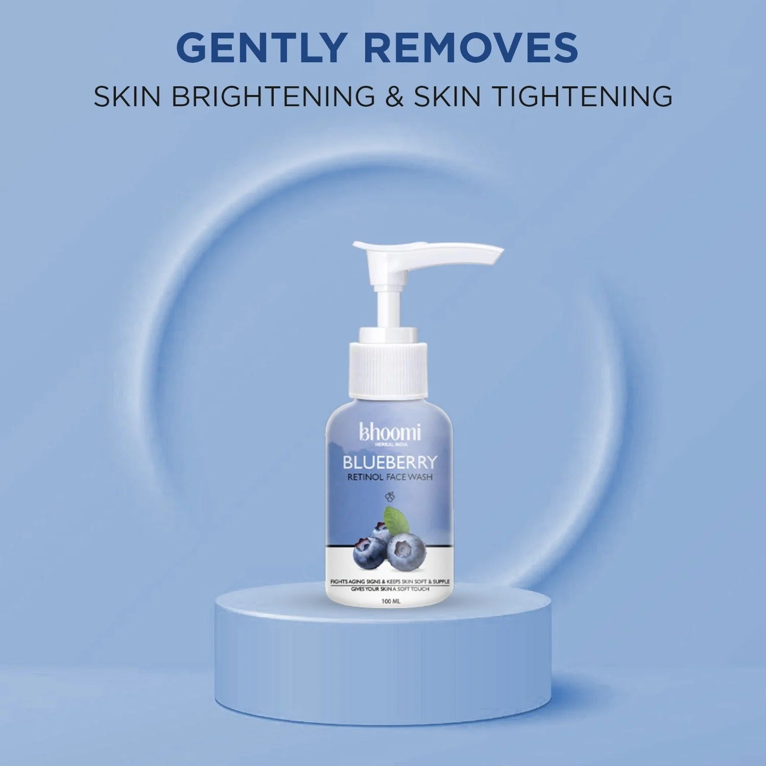 Bhoomi herbal India Blueberry Retinol Face Wash (100 ml) Pack of 2 - Image 3