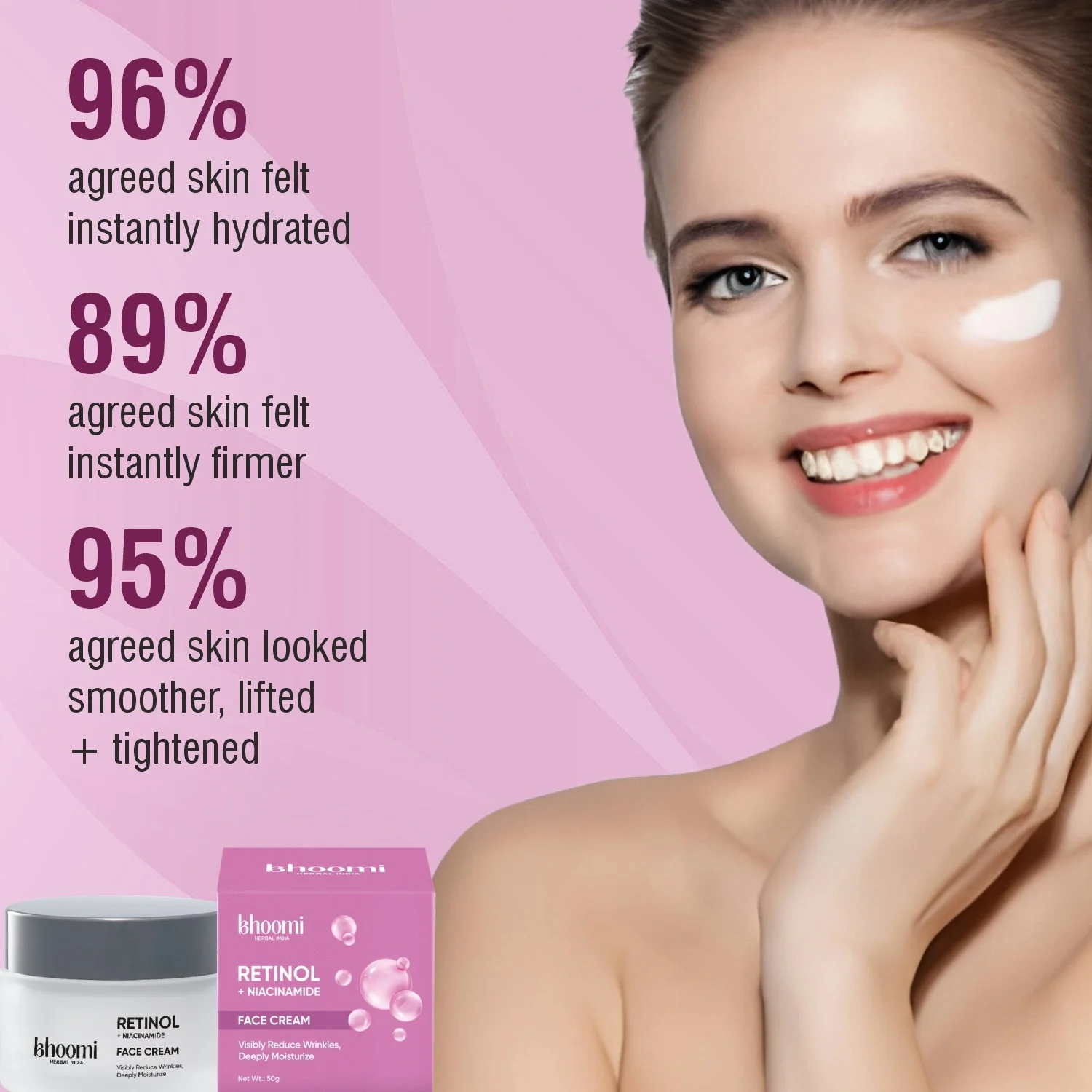 Bhoomi Herbal India Retinol + Niacinamide Face Cream (50gm)- Pack of 2 - Image 7