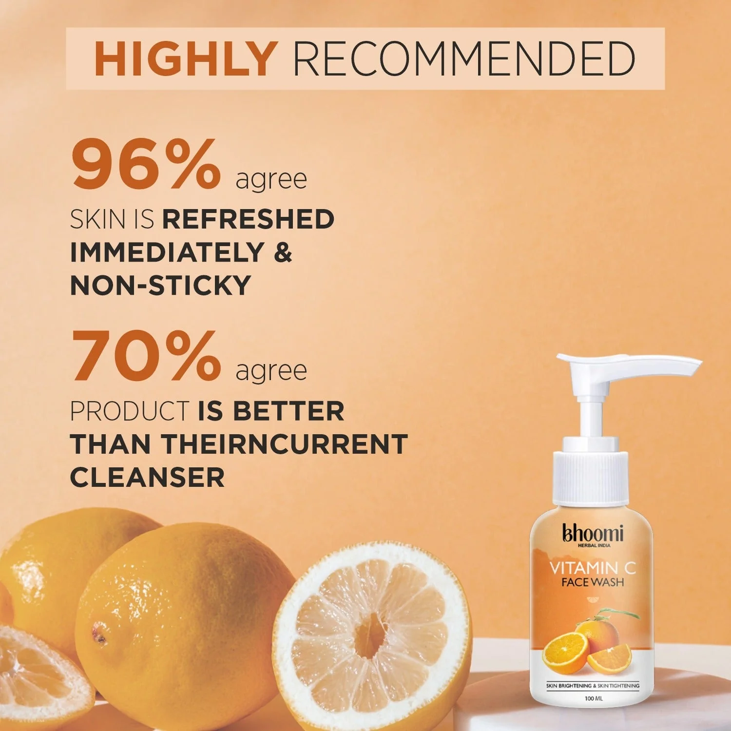 Bhoomi herbal India Vitamin C Face Wash (100 ml) - Image 3