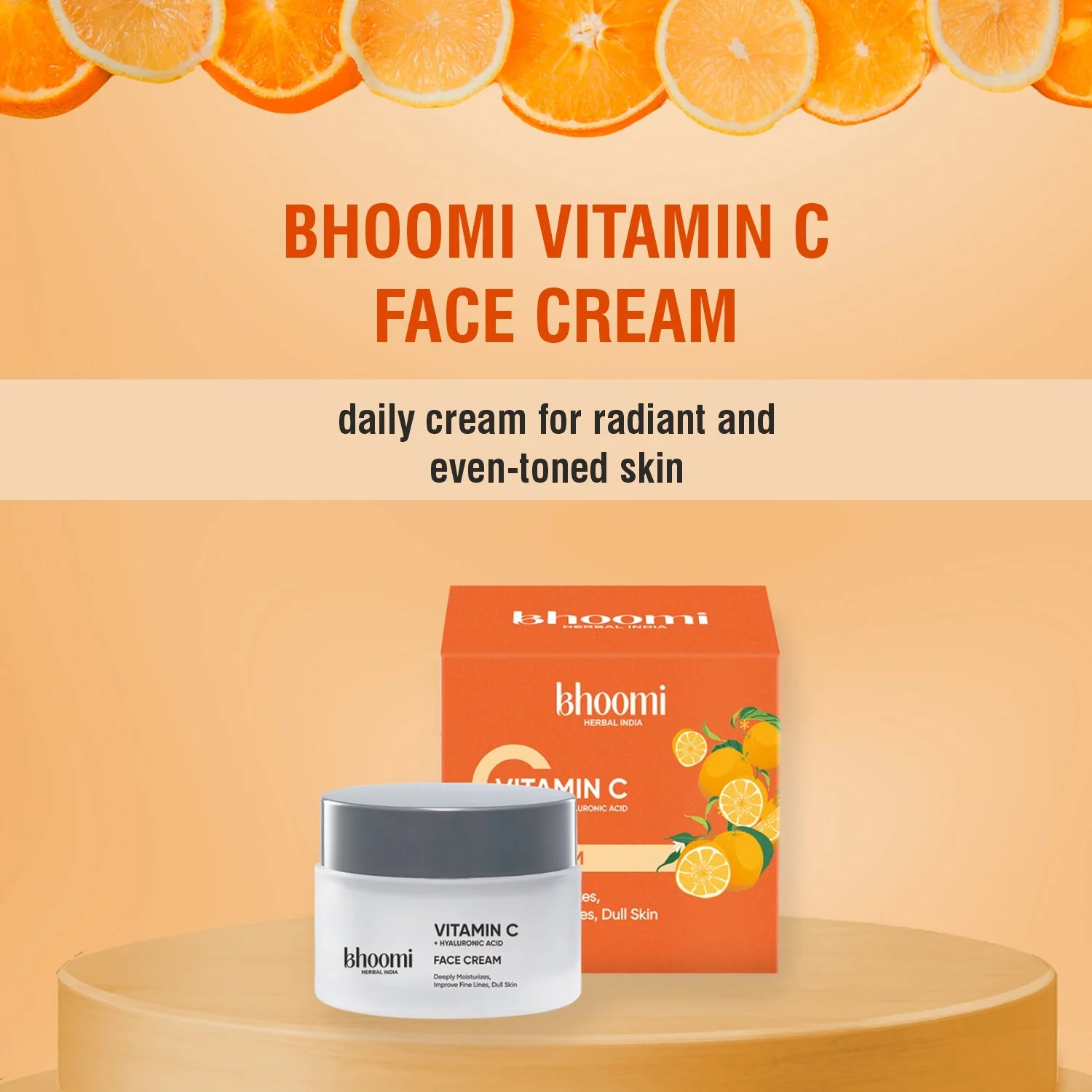 Bhoomi Herbal India Vitamin C + Hyaluronic Acid Face Cream (50gm) - Image 5