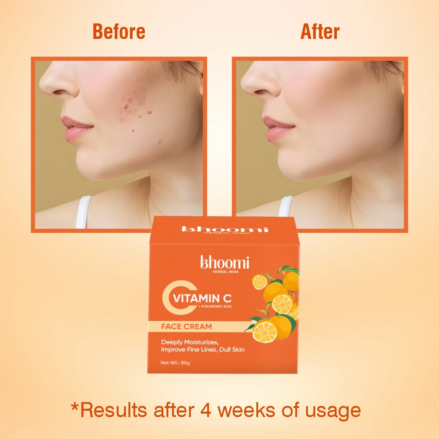 Bhoomi Herbal India Vitamin C + Hyaluronic Acid Face Cream (50gm)- Pack of 1 - Image 12
