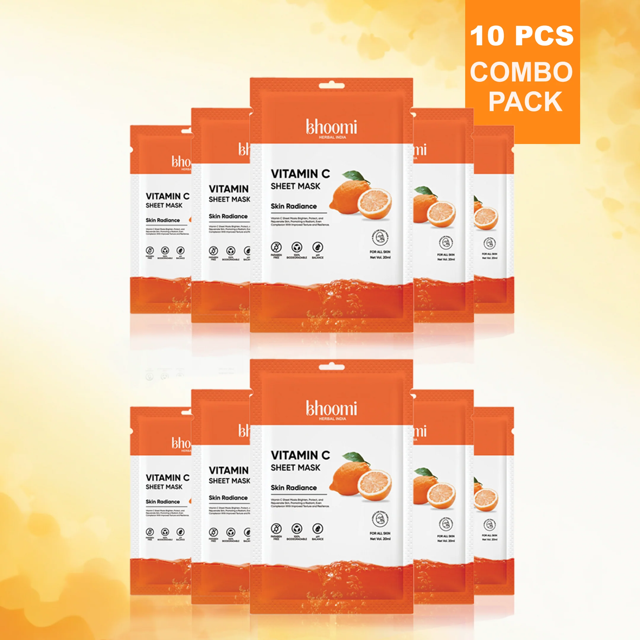 Bhoomi Herbal India Vitamin C Sheet Mask (20 ml) - Image 13