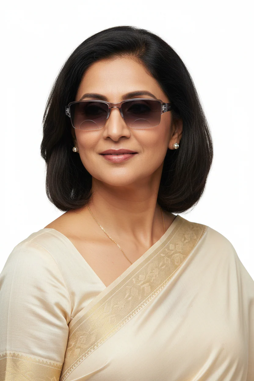 Bi-Focal Blue Frame Flexible Intelligent Zoom Reading Glasses - 3HFBL01-BLUE - Image 7