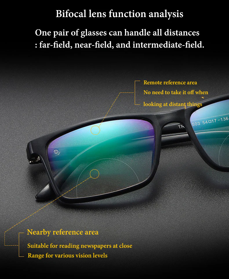 Bi-Focal Brown Tint full Frame Flexible One Power Reading Glasses(PS-BFRG1) - Image 6