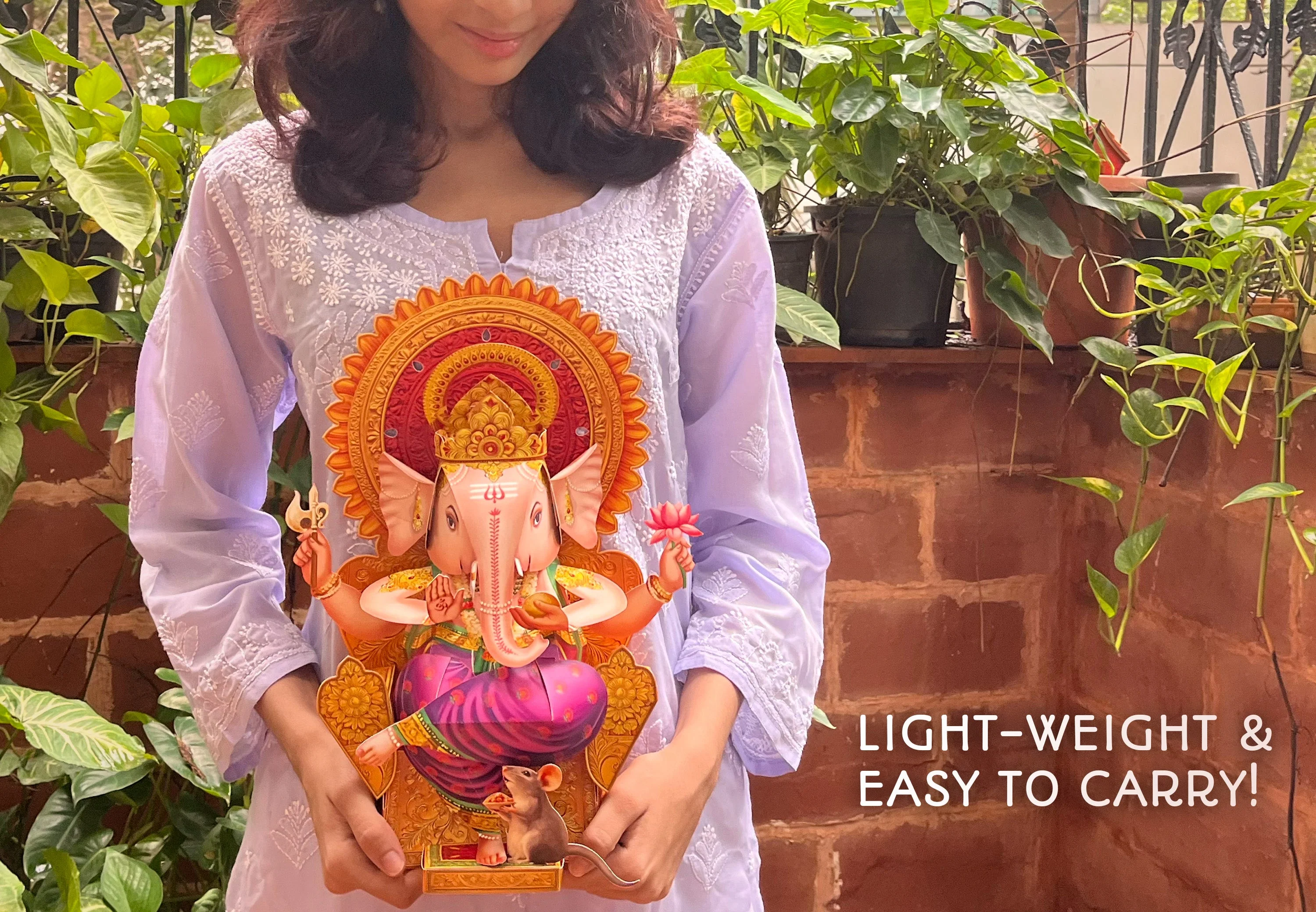 Big Ganesha Idol DIY Paper Craft Kit - Height 13 inches - Image 3