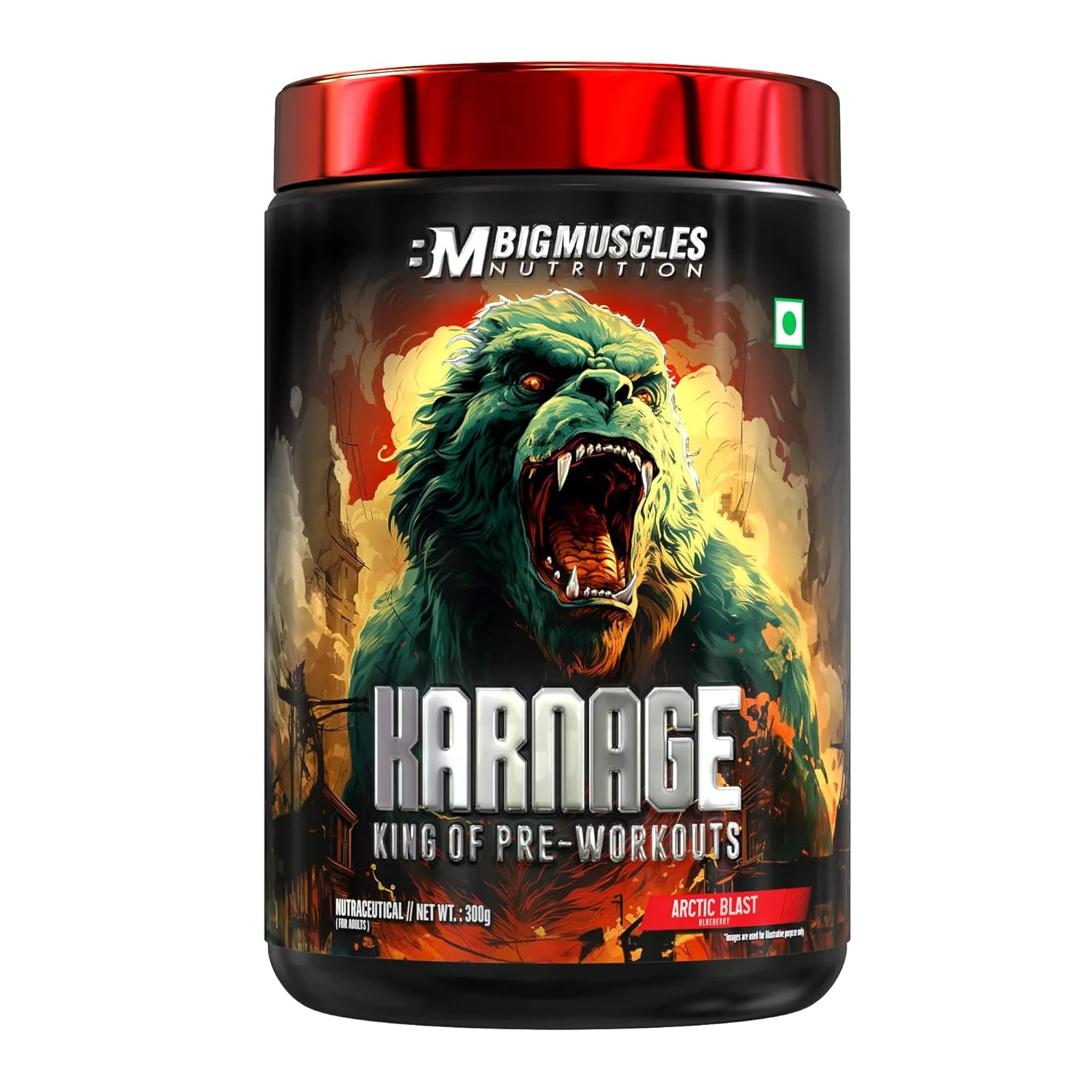 Bigmuscles Nutrition Karnage Pre workout [60 Servings, | Pre-workout Supplement Supports to Improve Focus, Strength, Energy and Pump, Banned Substance Tested, Dope Free, 300g - Image 7