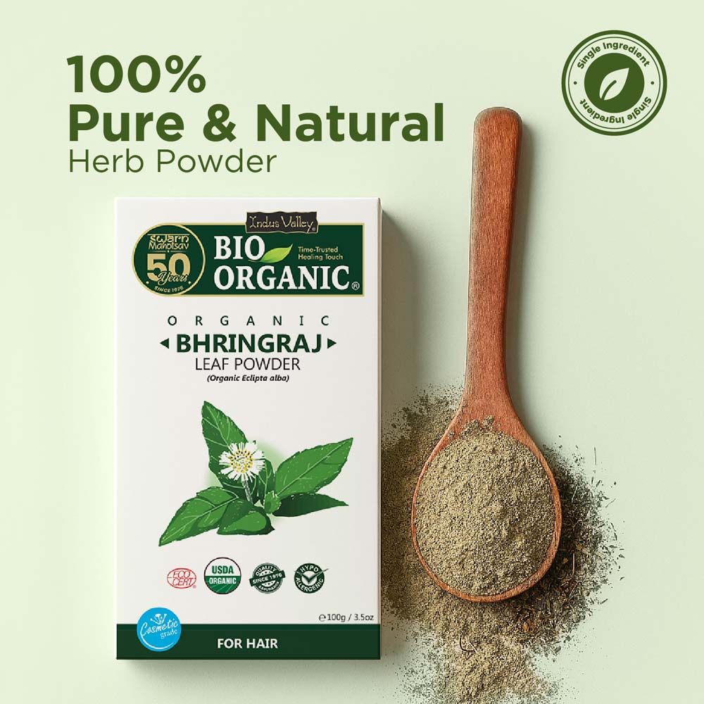 Bio Organic Bhringraj Powder - 100gm - Image 4