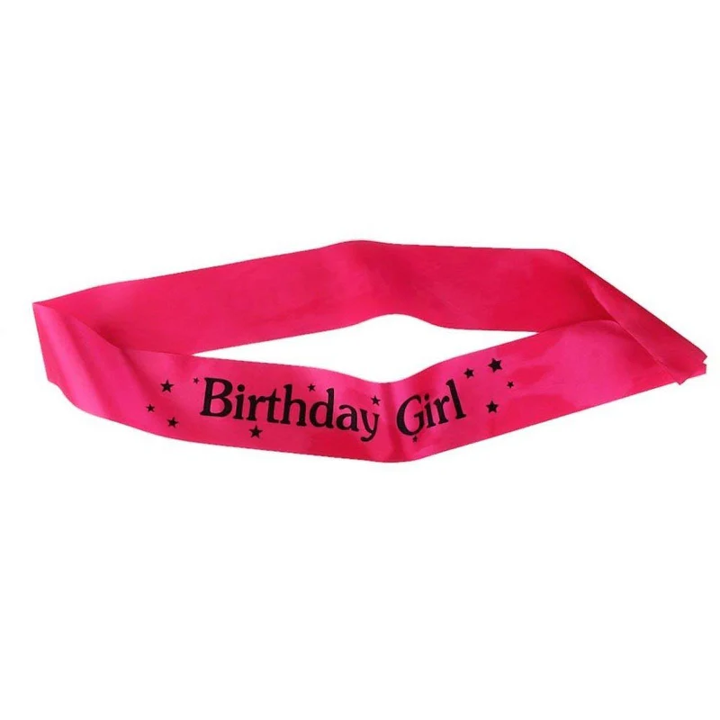 Birthday Girl Printed Word Sash (Pink) (Pack of 1) - Image 3