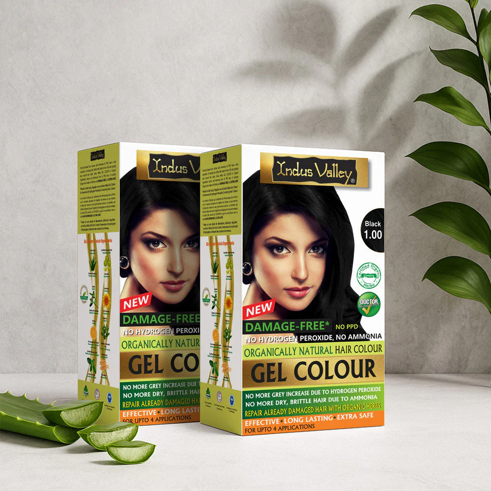 Black 1.00 Organic Hair Colour | Damage Free Gel Hair Color | Chemical Free, Long Lasting, Safe & Gentle - 200ml + 20g - Image 13