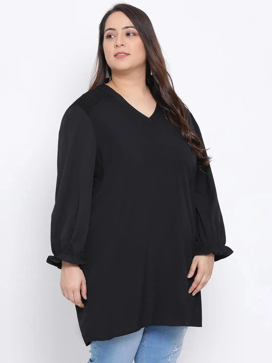 Black Amber Plus Size Women Tunic - Image 3