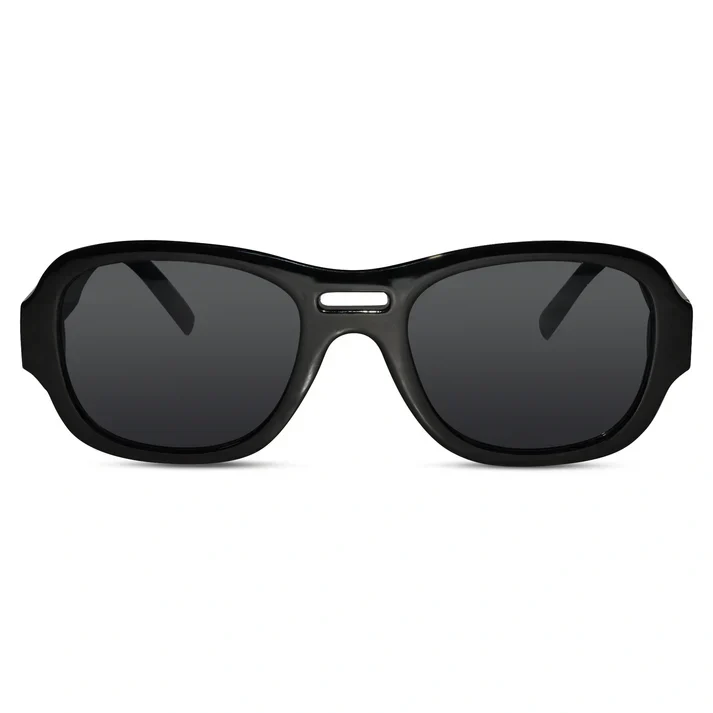 Black Aviator Sunglasses For Men & Women - Image 2
