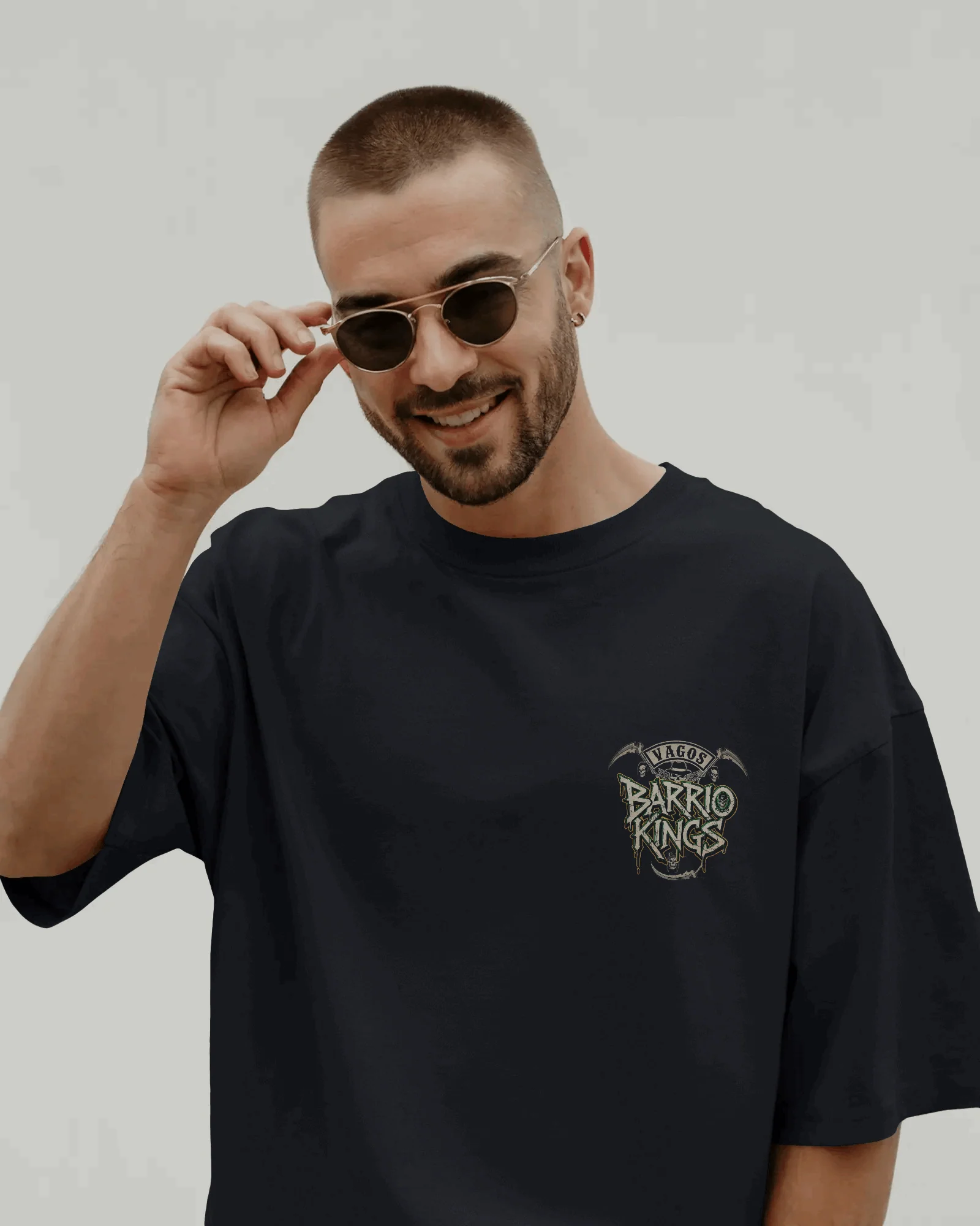 Black Barrio Kings Graphic printed Oversized Tshirt - Image 2