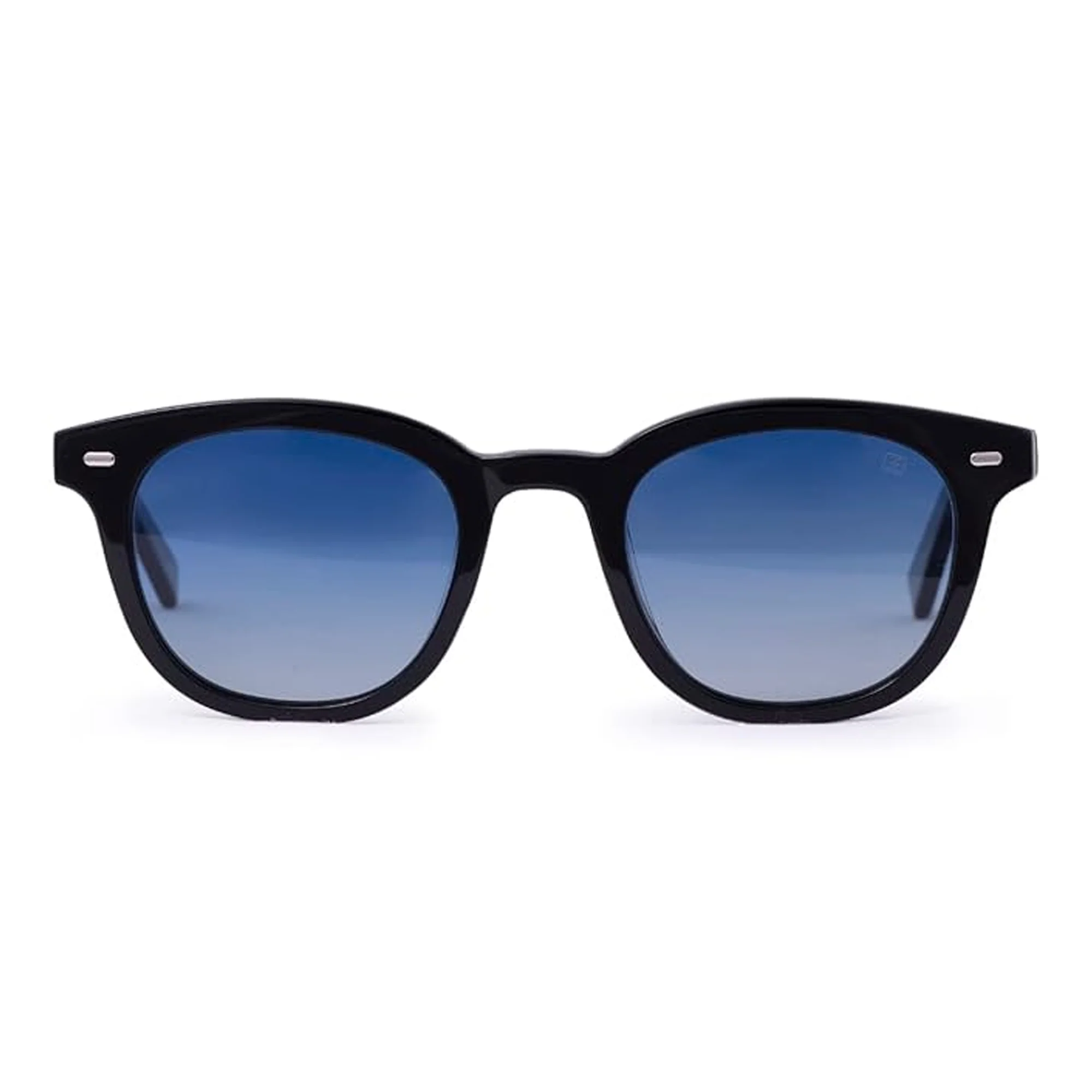 Black Blue Tint Acetate Wayfarer Sunglasses - Image 2