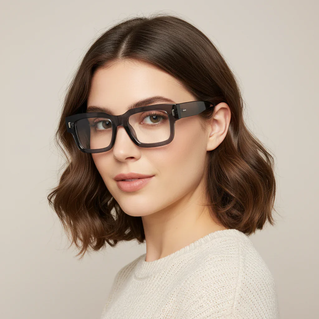 Black Bold Wayfarer Eyeglasses - Image 11