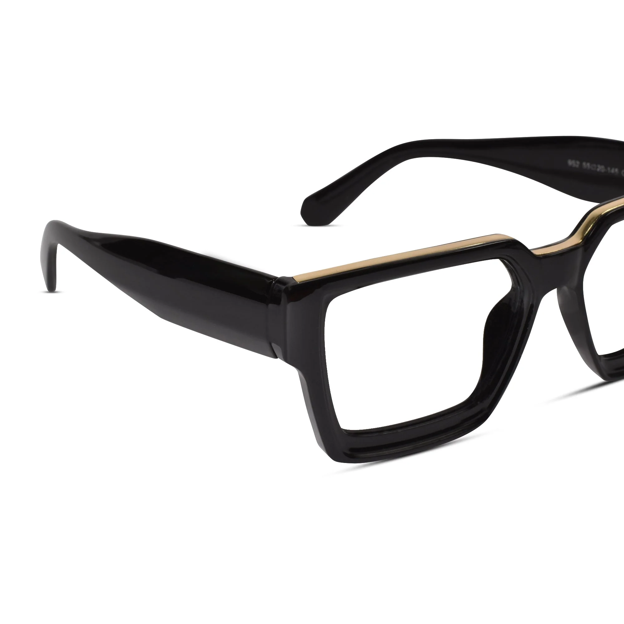 Black Bold Wayfarer Eyeglasses - Image 3