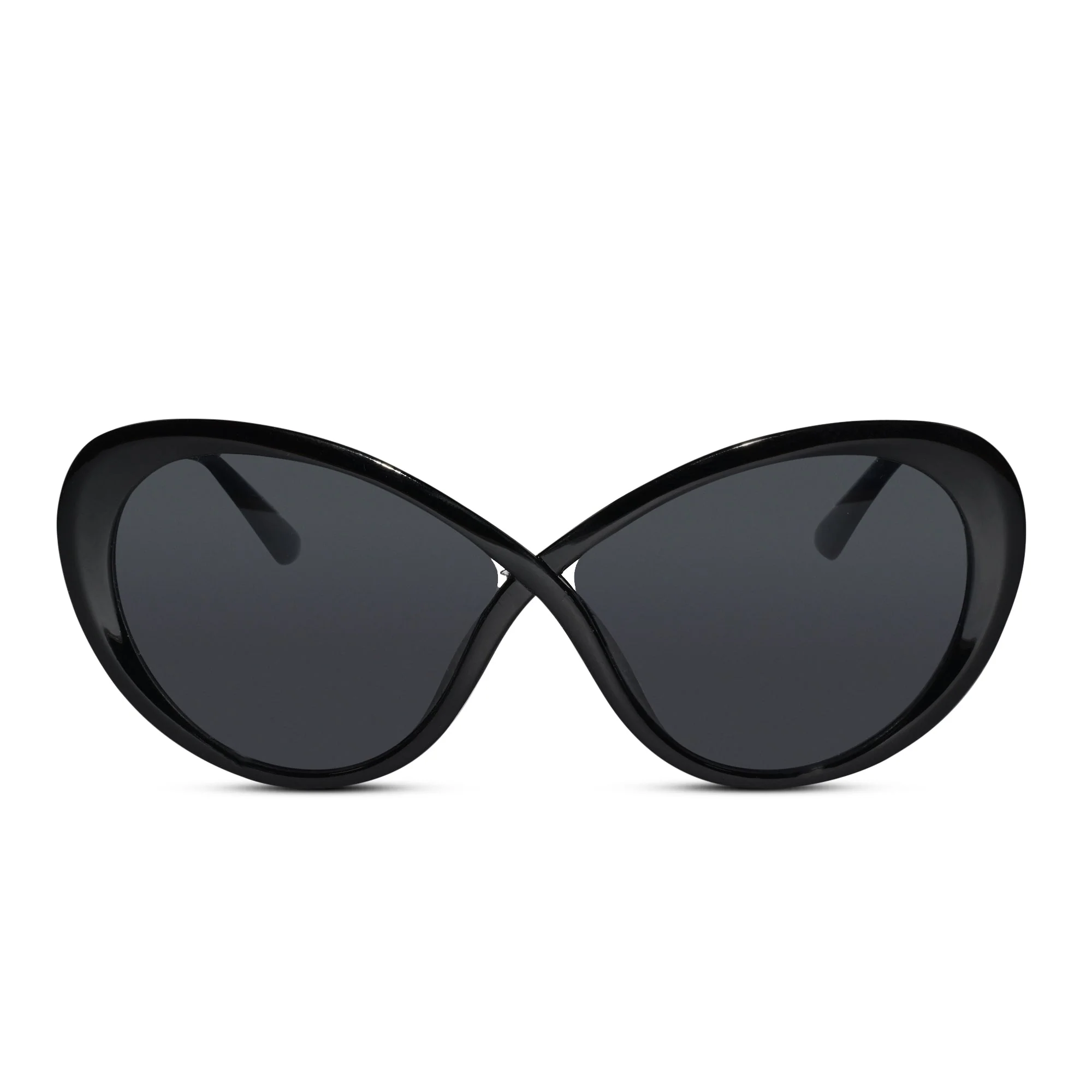 Black Cat eye Oversize Sunglasses For Women - Image 3