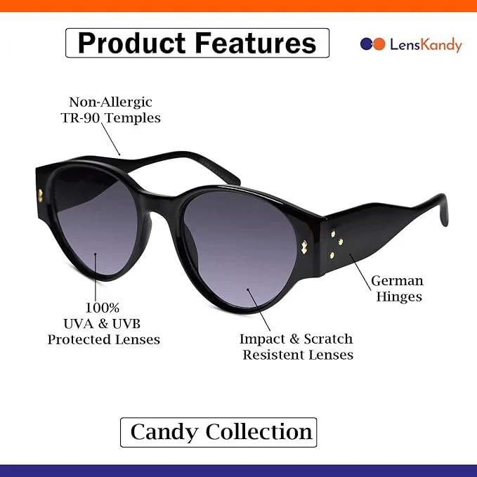 Black Cat eye Sunglasses For Women - Image 3
