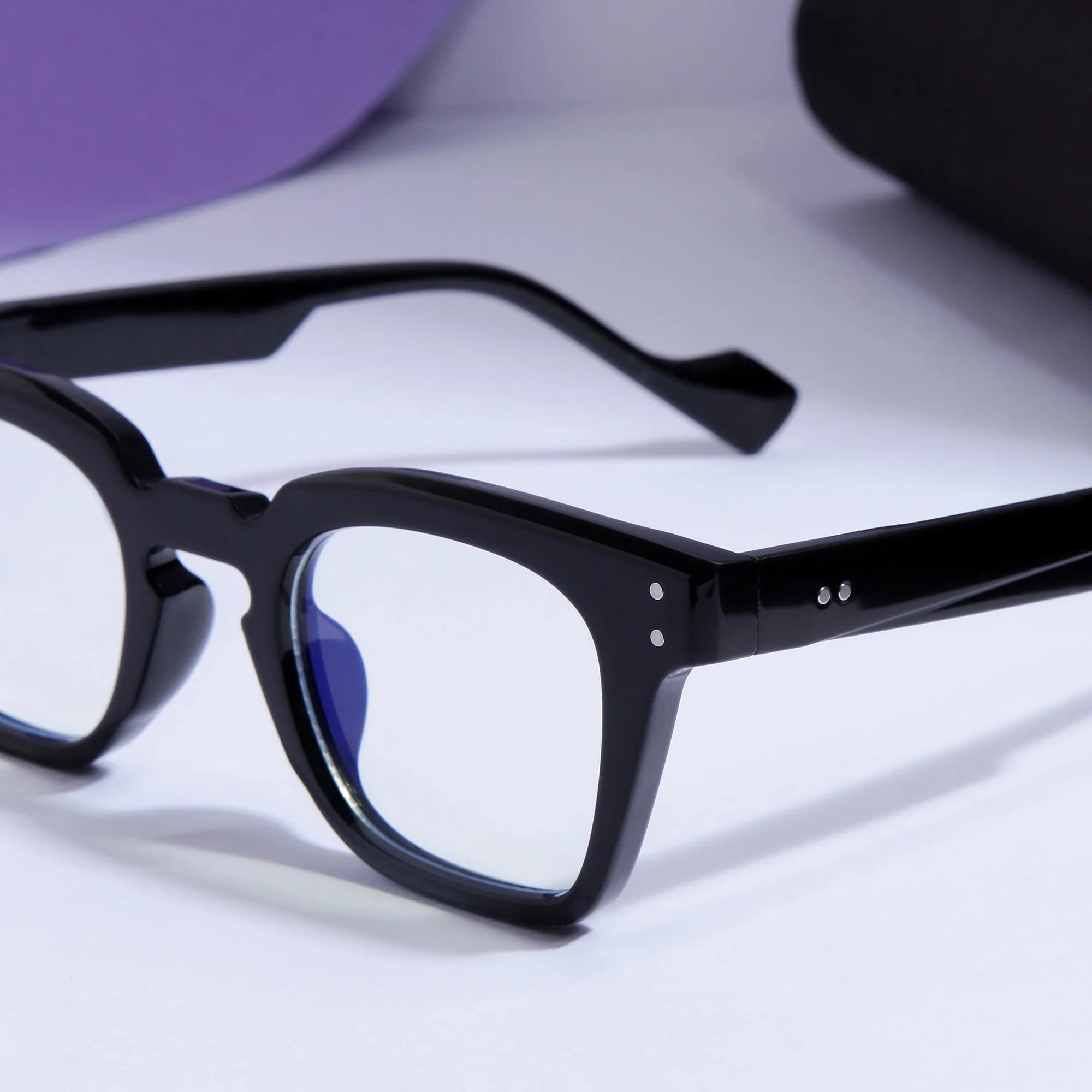 Black Clear SZ 2001 Square Sunglasses - Image 2