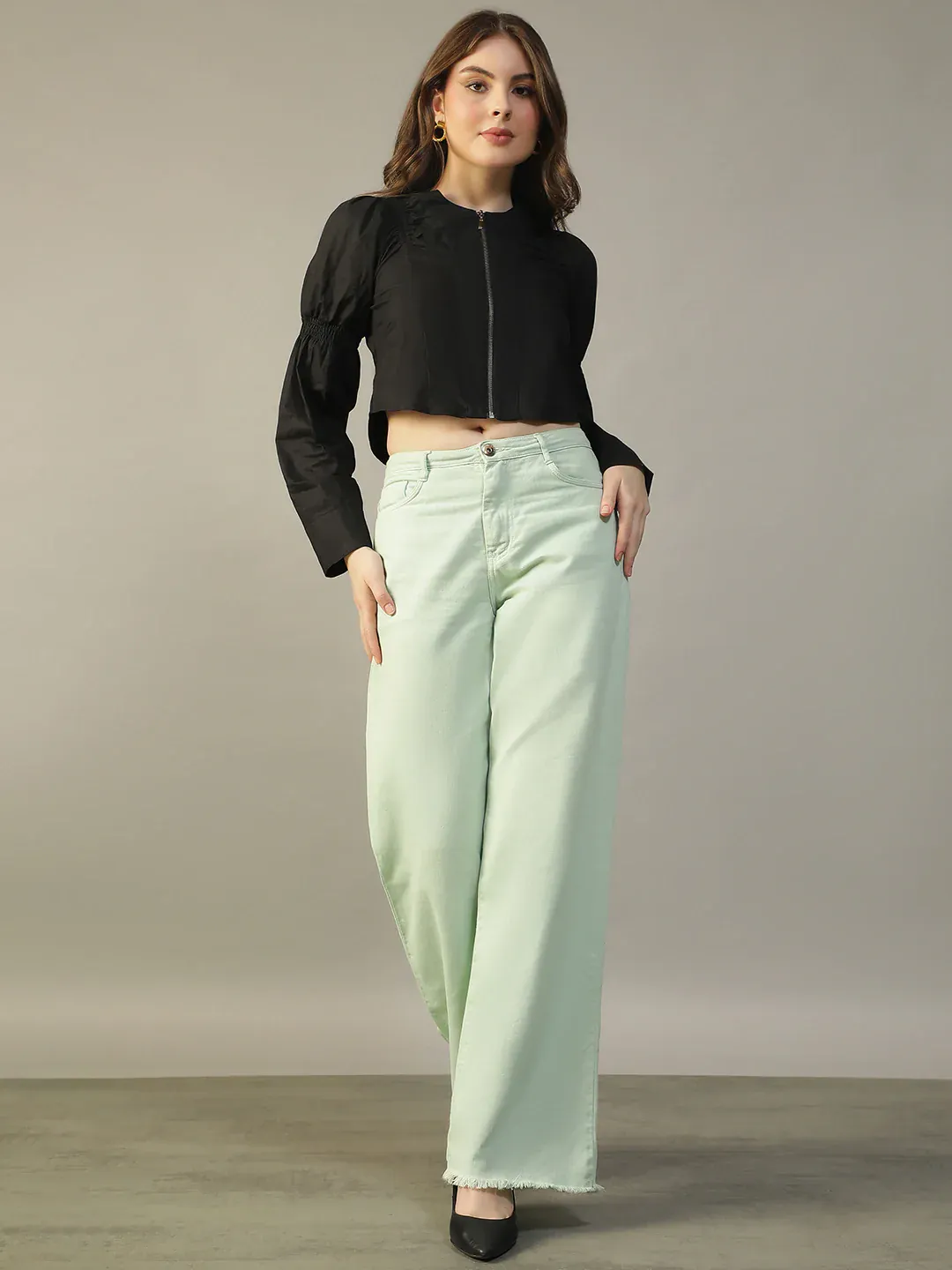 Black Cotton Women’s Crop Top - Image 7